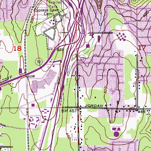 Topographic Map of The Church of Jesus Christ of Latter Day Saints, WA