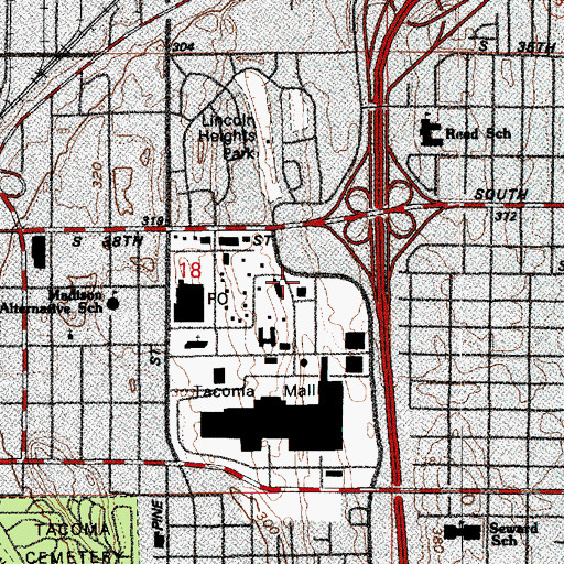 Topographic Map of Trinity Church, WA