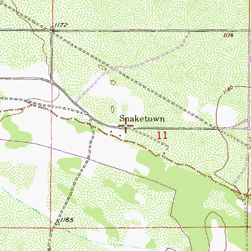 Topographic Map of Snaketown, AZ