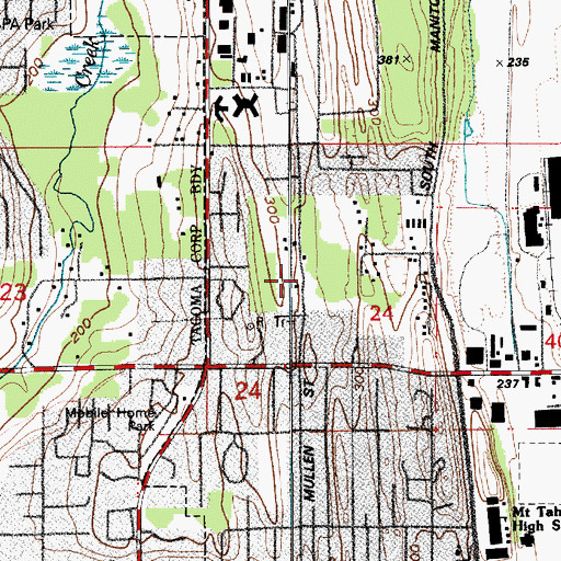 Topographic Map of Unification Church of Tacoma, WA