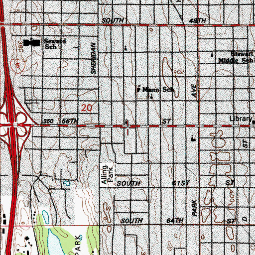 Topographic Map of Unitarian Universalist Church, WA