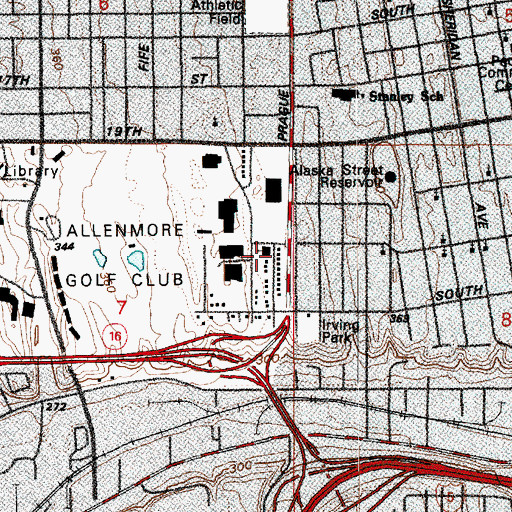 Topographic Map of Unity Church of Tacoma, WA