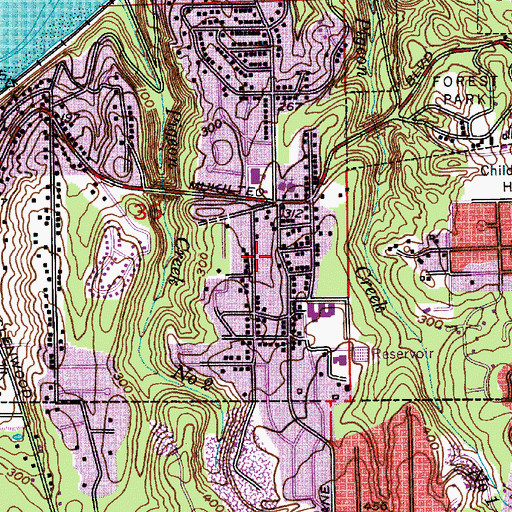 Topographic Map of View Ridge Community Church, WA