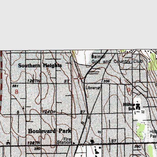 Topographic Map of Way of Salvation Church, WA