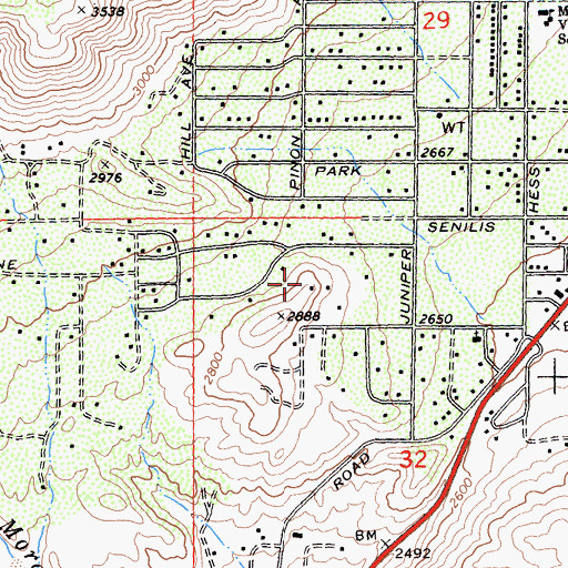 Topographic Map of Morongo Valley, CA