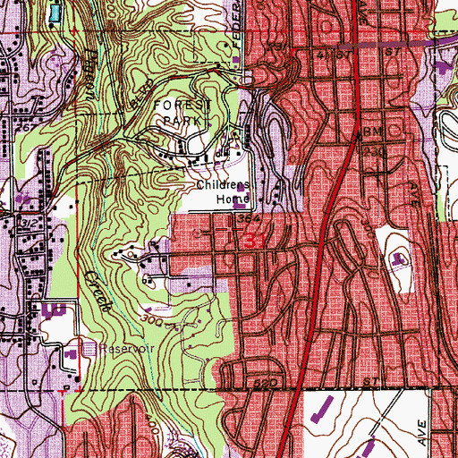 Topographic Map of Zion Lutheran Church, WA
