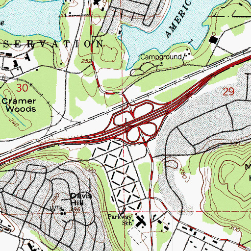 Topographic Map of Interchange 120, WA