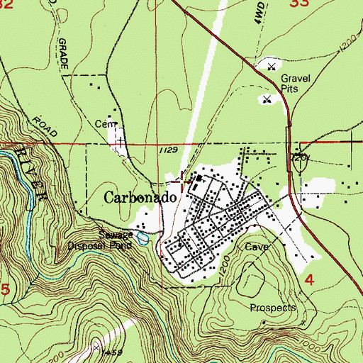 Topographic Map of Carbonado Historical School 19, WA
