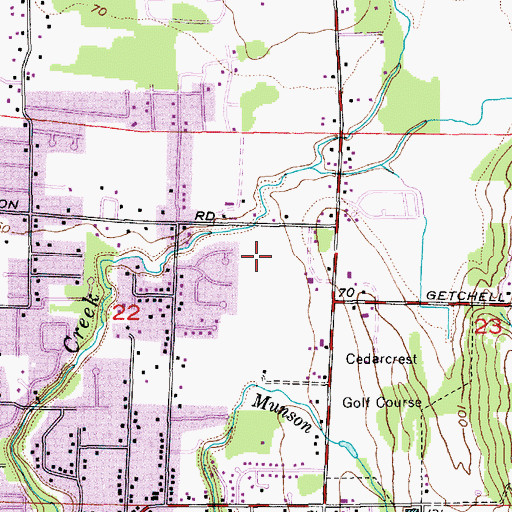Topographic Map of Cedarcrest Middle School, WA