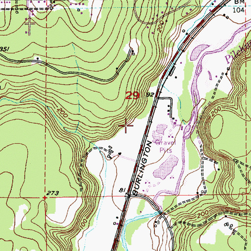 Topographic Map of Centennial Middle School, WA