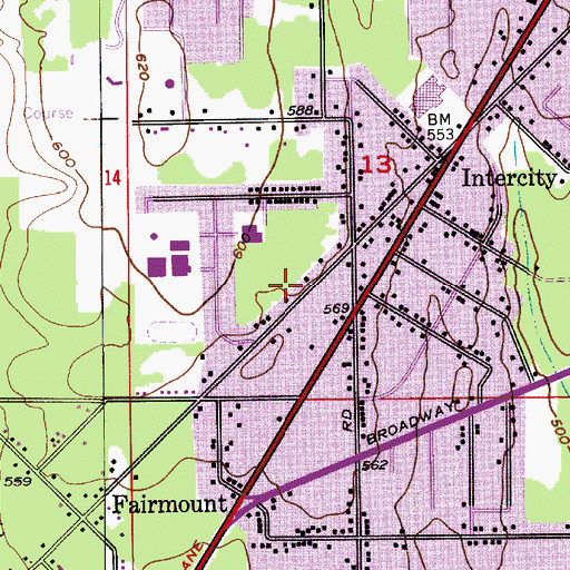 Topographic Map of Challenger Elementary, WA