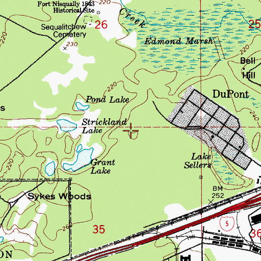 Topographic Map of Chloe Clark Elementary School, WA