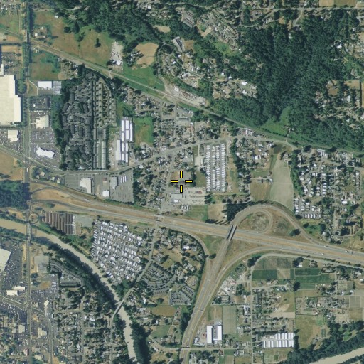 Aerial/Satellite Image of E B Walker High School, WA
