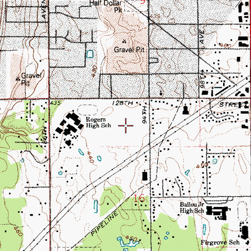 Topographic Map of Edward Zeiger Elementary School, WA