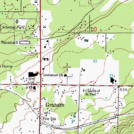 Topographic Map of Frontier Junior High School, WA