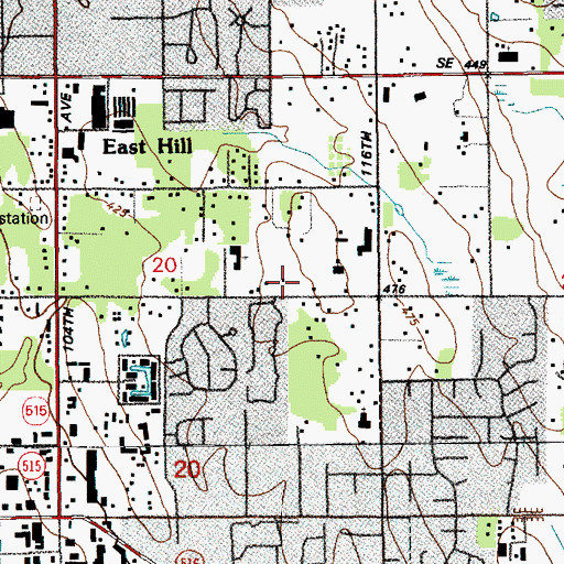 Topographic Map of George T Daniel Elementary School, WA