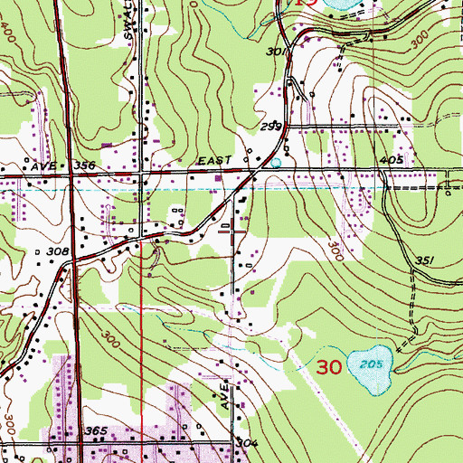 Topographic Map of Glenwood Elementary School, WA