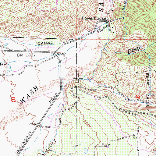 Topographic Map of Morton Canyon, CA