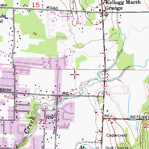 Topographic Map of Kellogg Marsh Elementary School, WA