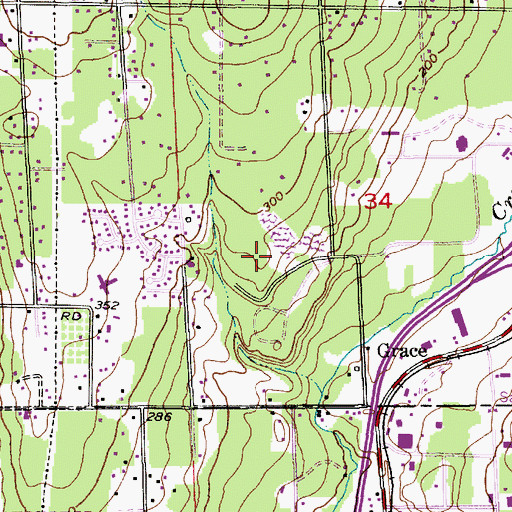 Topographic Map of Kokanee Elementary School, WA