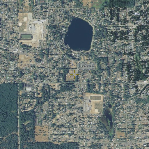 Aerial/Satellite Image of Lake Louise Elementary School, WA