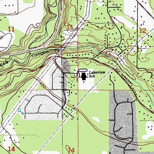 Topographic Map of Lake View Elementary School, WA