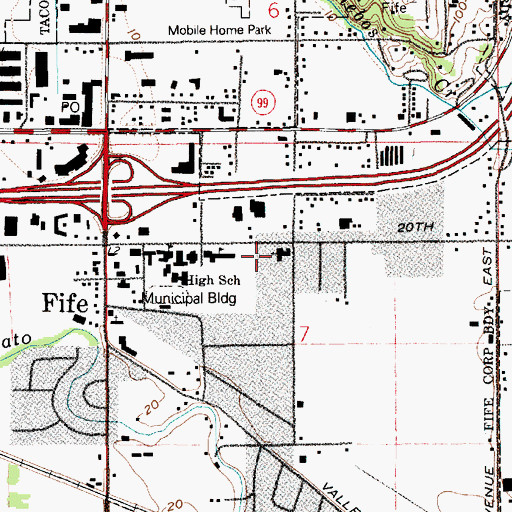 Topographic Map of Learning Opportunity Center, WA