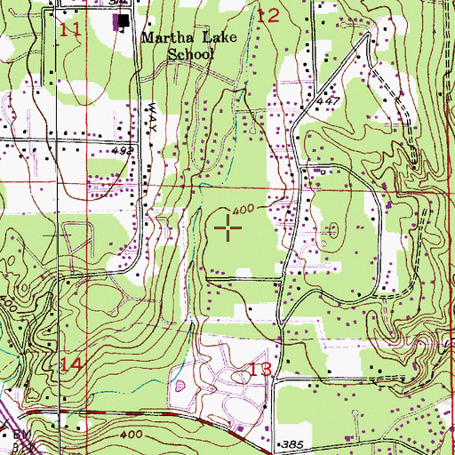 Topographic Map of Lynnwood High School, WA