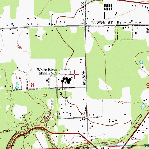 Topographic Map of Mountain Meadow Elementary School, WA