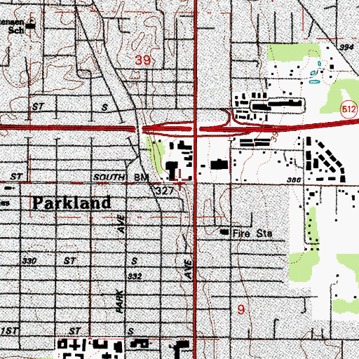 Topographic Map of New Pathways Storefront School, WA