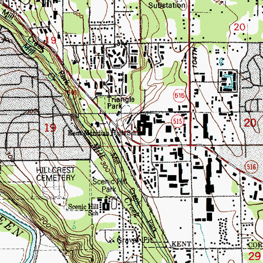 Topographic Map of Night Academy, WA
