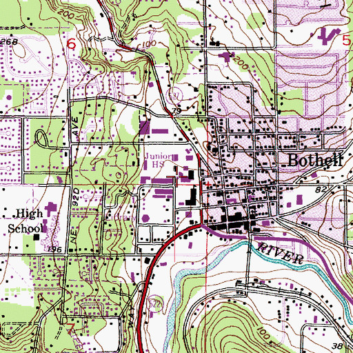 Topographic Map of Northshore School District - Home School Networks, WA