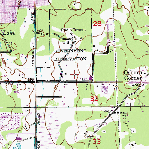 Topographic Map of Penny Creek Elementary School, WA