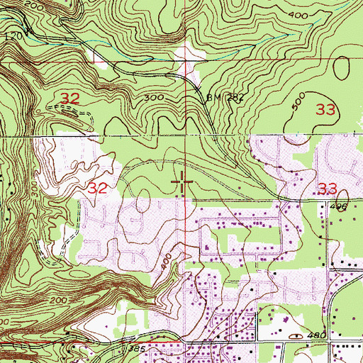 Topographic Map of Picnic Point Elementary School, WA