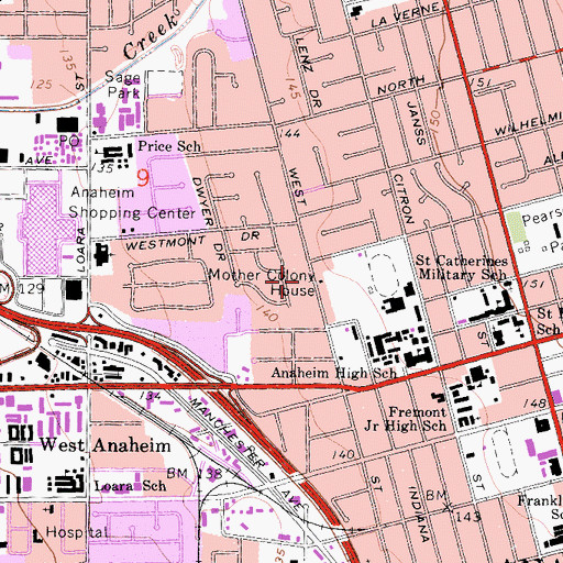 Topographic Map of Mother Colony House, CA