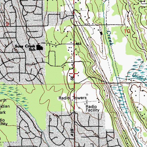 Topographic Map of Sunrise Elementary School, WA