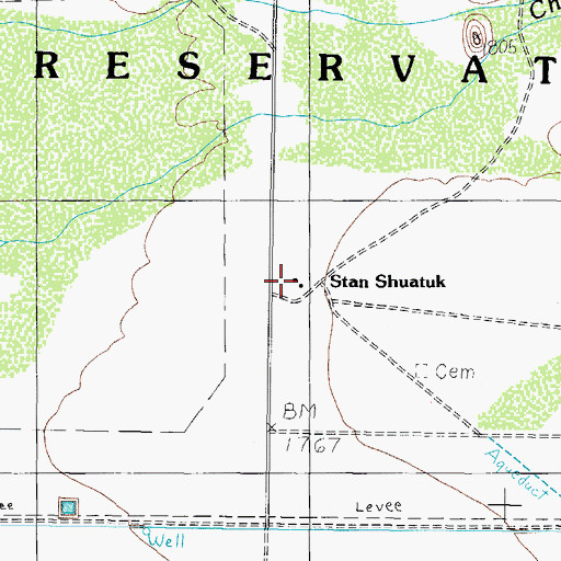 Topographic Map of Stan Shuatuk, AZ
