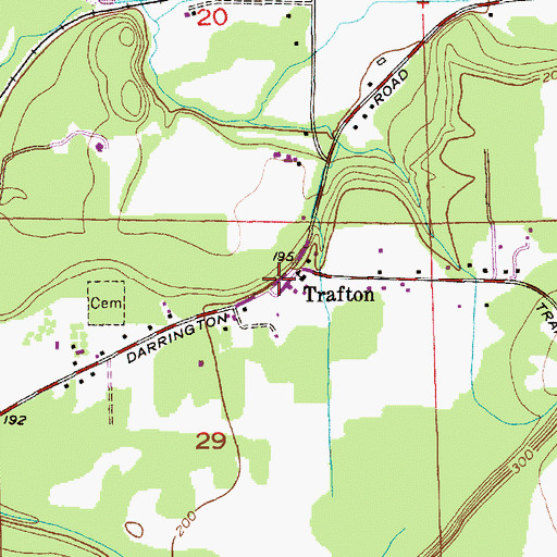 Topographic Map of Trafton Elementary School, WA