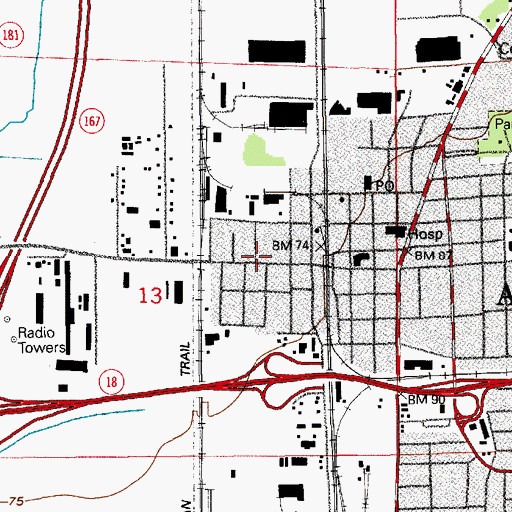 Topographic Map of West Auburn High School, WA