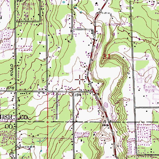 Topographic Map of Canyon Park Place, WA