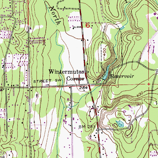 Topographic Map of Mervyns Plaza Shopping Center, WA