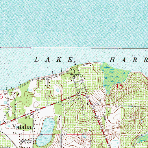 Topographic Map of Yalaha Community Church, FL