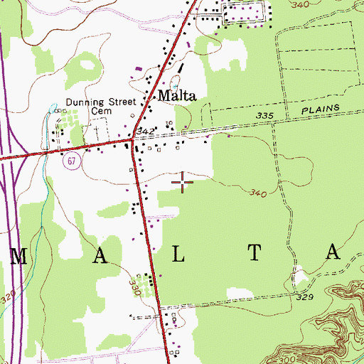 Topographic Map of Parade Ground Village Shopping Center, NY