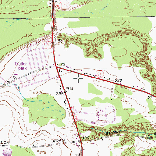Topographic Map of Stockbridge Manor, NY