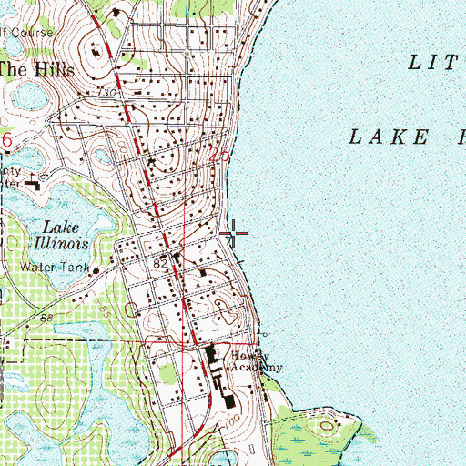 Topographic Map of Griffin Stormwater Park, FL