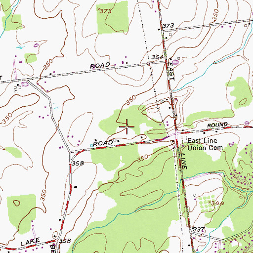 Topographic Map of Carlyle West, NY