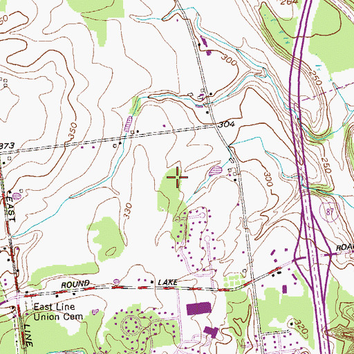 Topographic Map of Malta Meadows, NY