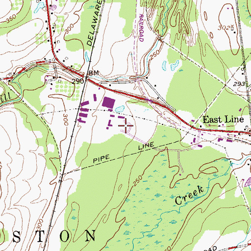 Topographic Map of Curtis Industrial Park, NY