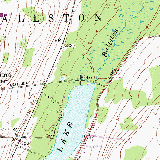 Topographic Map of Town of Ballston Recreation Area, NY