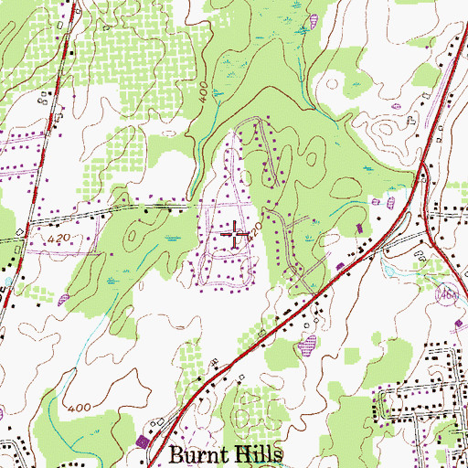 Topographic Map of Fruitwood Acres, NY